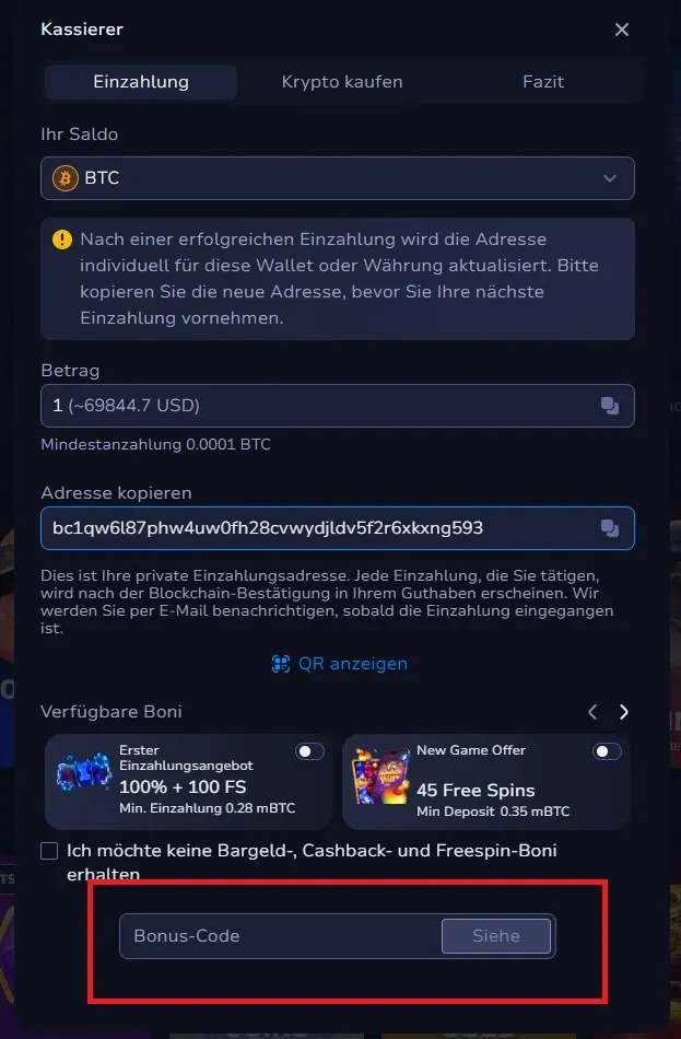 7Bitcasino 75 Freispiele ohne Einzahlung Bonuscode