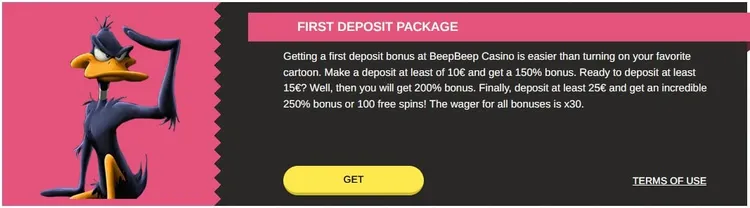 Beep Beep Casino Einzahlungsbonus