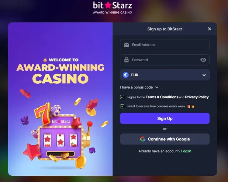 BitStarz-Registrierung