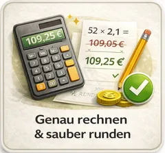 Genau rechnen und sauber runden