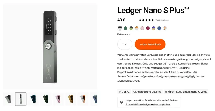 Ledger Nano X Webshop