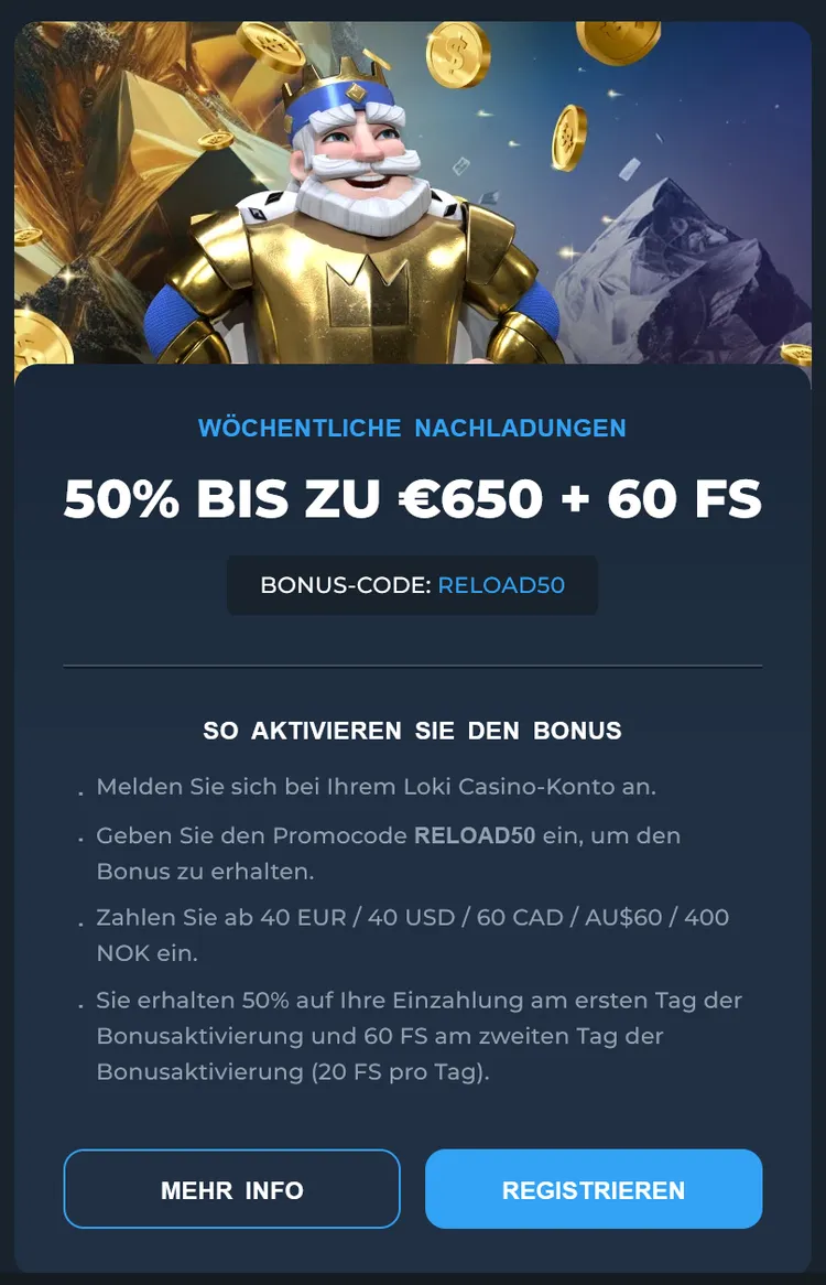 Loki Wöchentlicher Reload Bonus