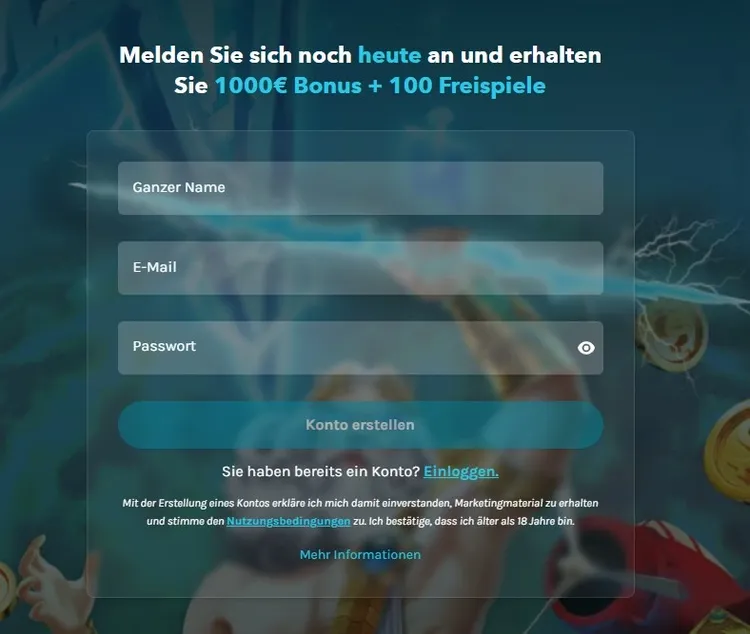 Luckydays Registrierung