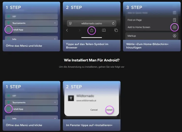 Mobile App Anleitung Installation