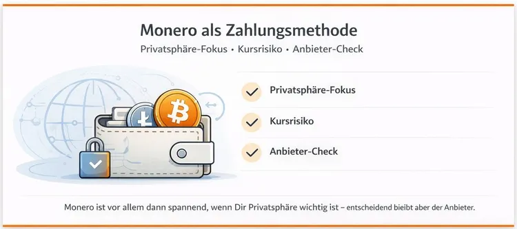 Monero als Zahlungsmethode