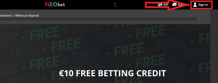 Neobet Registration 1