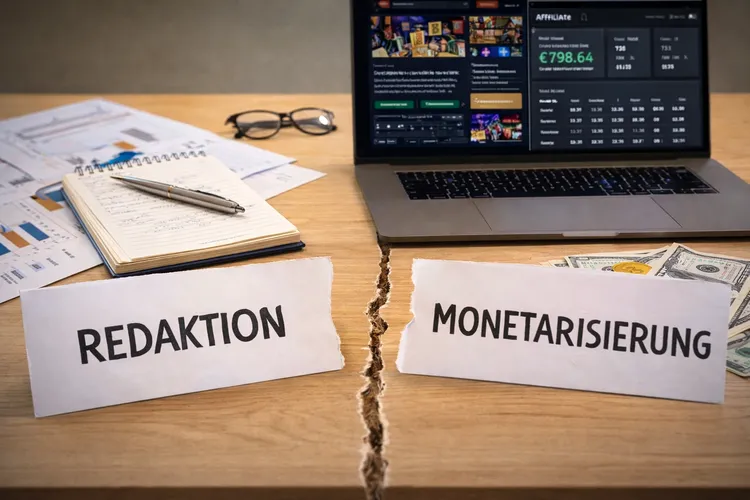 Trennung von redaktionellen Inhalten und Monetarisierung bei CryptoBets