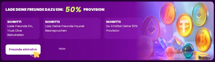 TrustDice Weiterempfehlung Bonus