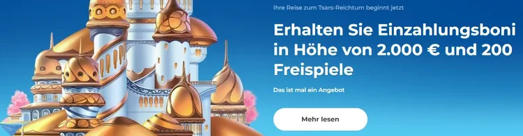 Tsars Einzahlungsbonus