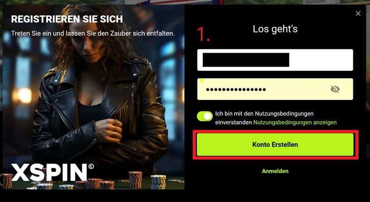 XSpin Registrierung 1