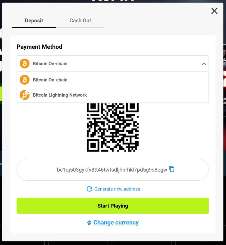 Xspin Deposit