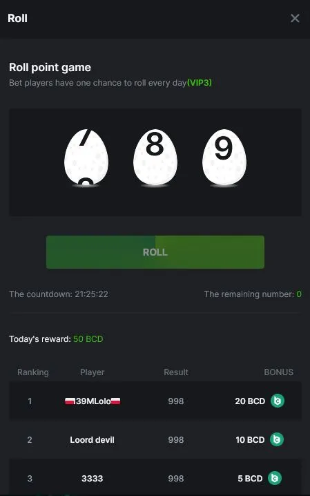 bc.game Roll Competition