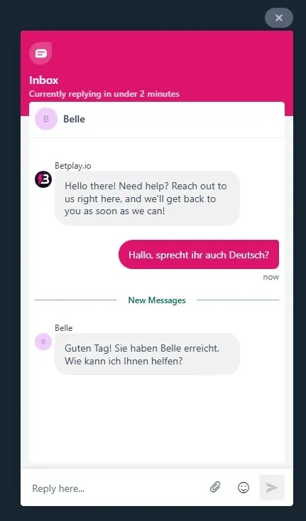 betplay Kundensupport Live Chat