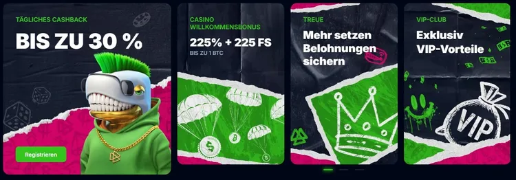 bets.io Registrierung Bonusübersicht Banner