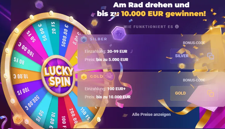 Lucky Spin im Joo Casino