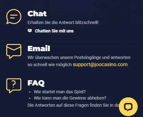 Joo Casino Hilfe-Center und Support