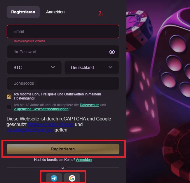 Playbet.io Anmeldung2
